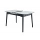 Керамічний стіл TM-87-1 білий мармур + чорний Vetro Mebel