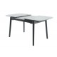 Керамічний стіл TM-87-1 білий мармур + чорний Vetro Mebel