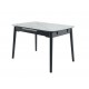 Керамічний стіл TM-87-1 білий мармур + чорний Vetro Mebel
