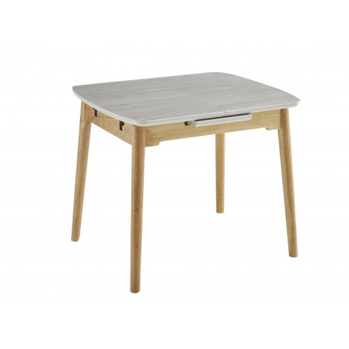 Керамічний стіл TM-87-1 травертін матовий + дуб 
Vetro Mebel