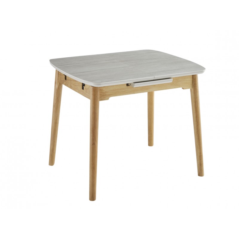 Керамічний стіл TM-87-1 травертін матовий + дуб 
Vetro Mebel