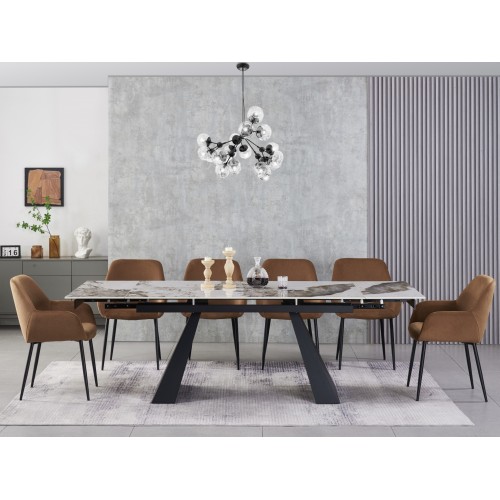 Керамічний стіл Чезаре TML-1100 патагонія + чорний 
Vetro Mebel