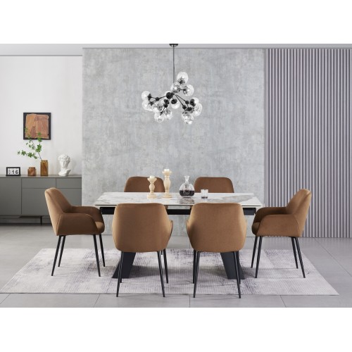 Керамічний стіл Чезаре TML-1100 патагонія + чорний 
Vetro Mebel