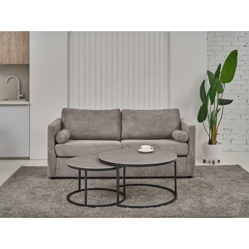 Комплект журнальних столів CT-35 Лоренза петра грей + чорний 
Vetro Mebel