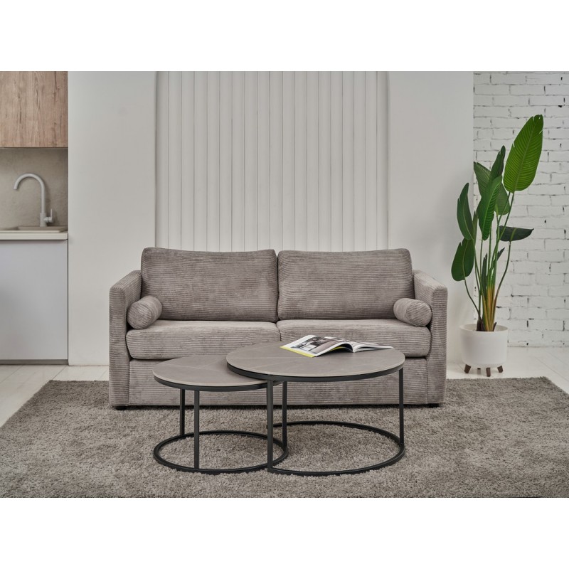 Комплект журнальних столів CT-35 Лоренза петра грей + чорний 
Vetro Mebel