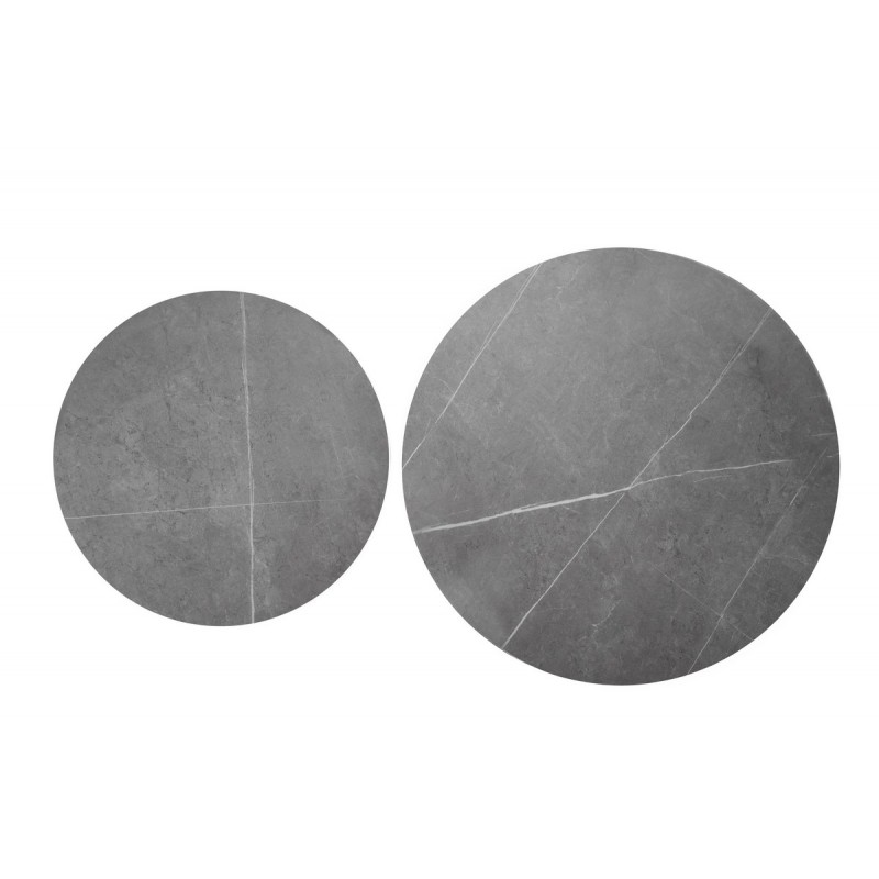 Комплект журнальних столів CT-35 Лоренза петра грей + чорний 
Vetro Mebel