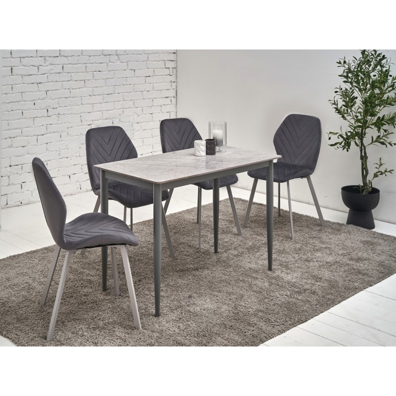Обідній керамічний стіл TM-110 ребекка грей + сірий 
Vetro Mebel