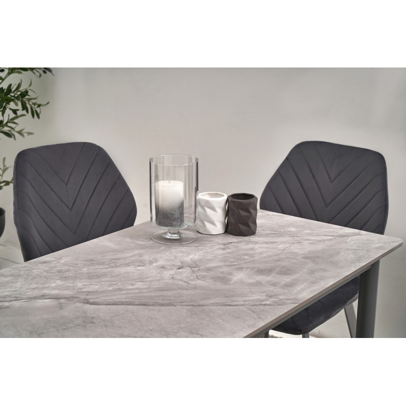 Обідній керамічний стіл TM-110 ребекка грей + сірий 
Vetro Mebel