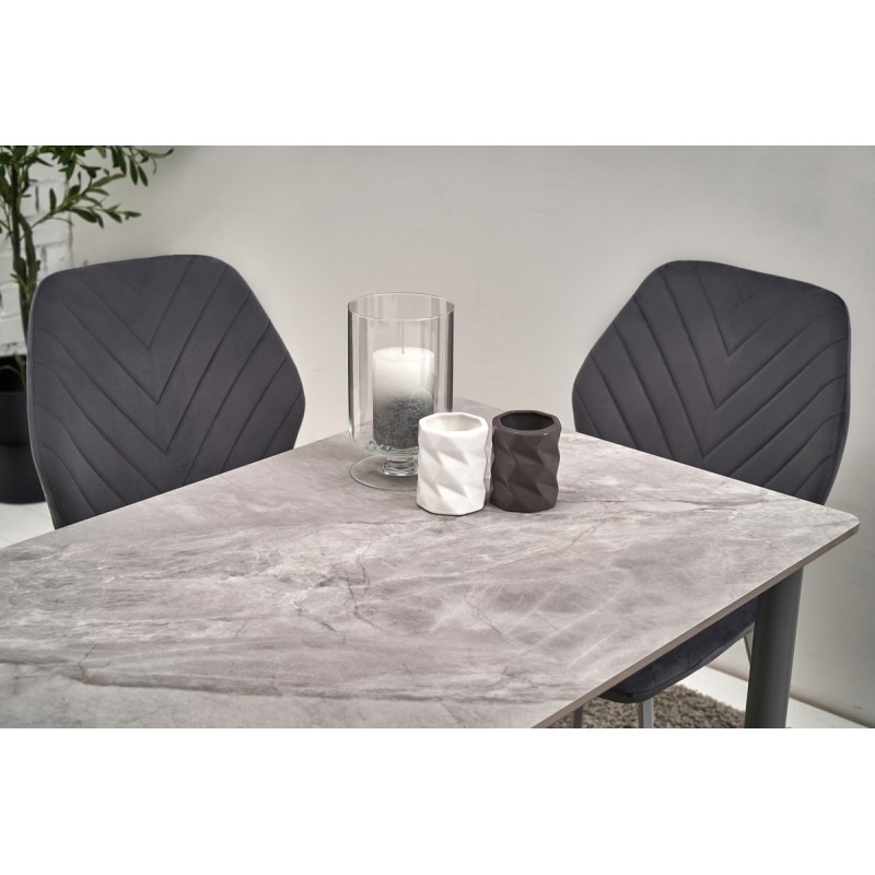 Обідній керамічний стіл TM-110 ребекка грей + сірий 
Vetro Mebel