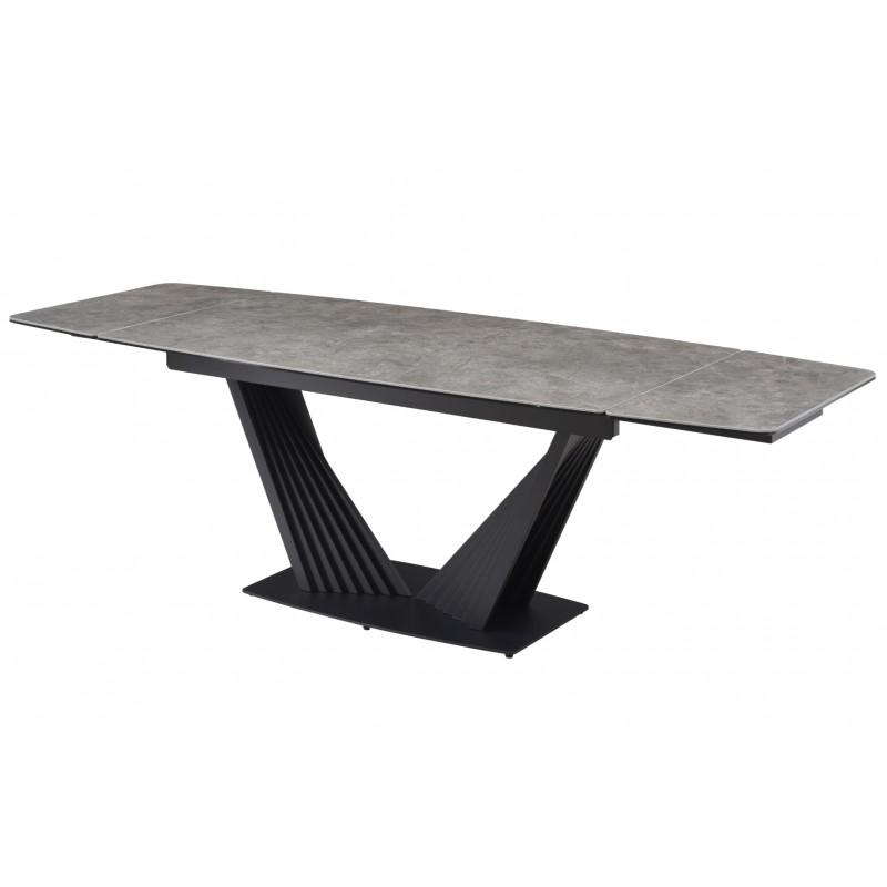 Керамічний стіл Феліче TML-1000 грей шторм + чорний Vetro Mebel