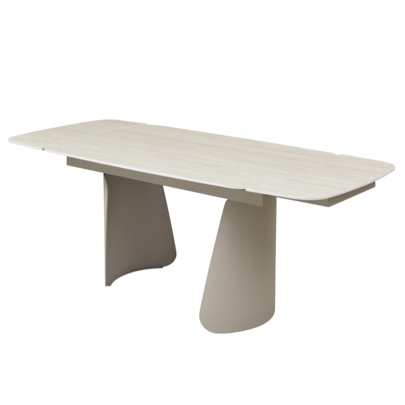 Керамічний стіл Нардо ТМL-1270 крема марфіль + бежевий Vetro Mebel