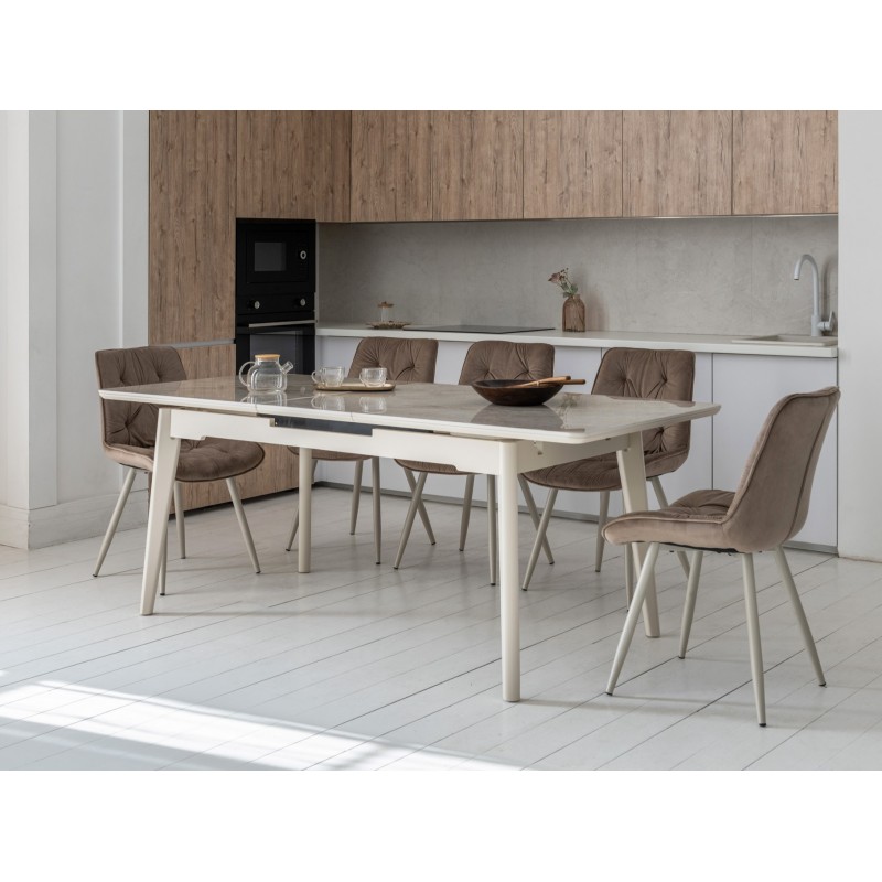 Керамічний стіл TM-125 містік грей + капучино 
Vetro