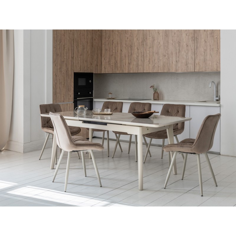 Керамічний стіл TM-125 містік грей + капучино 
Vetro