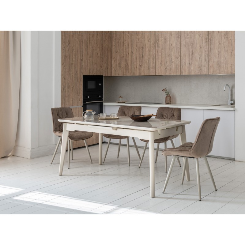 Керамічний стіл TM-125 містік грей + капучино 
Vetro