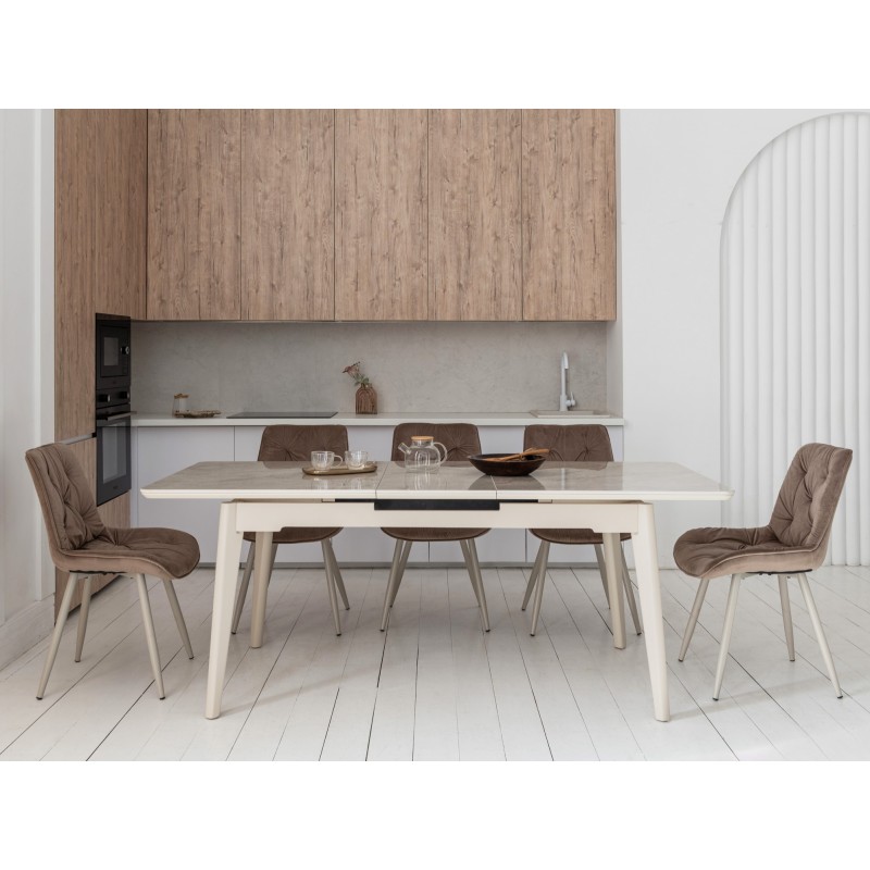 Керамічний стіл TM-125 містік грей + капучино 
Vetro