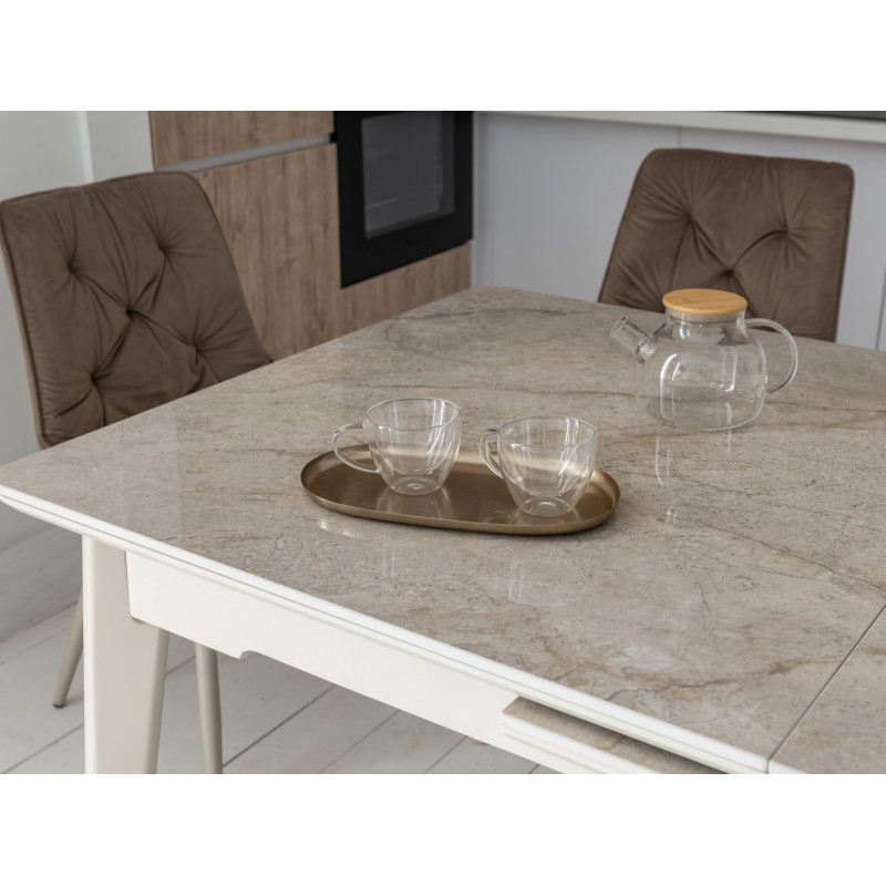 Керамічний стіл TM-125 містік грей + капучино 
Vetro