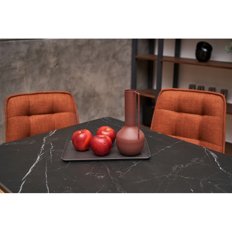 Керамічний стіл TM-80 чорний онікс + чорний Vetro Mebel