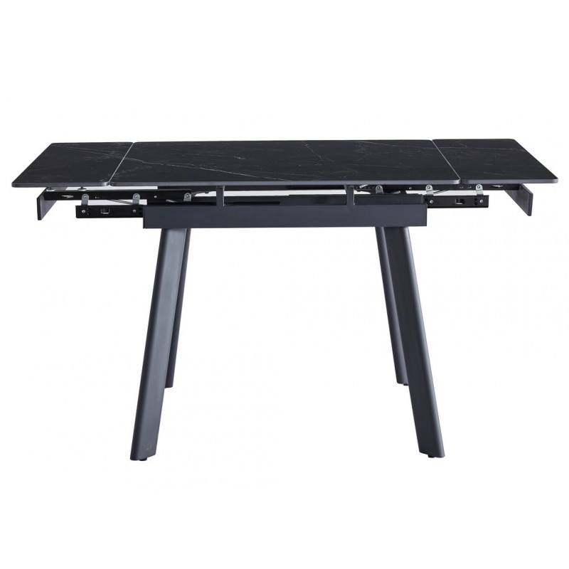 Керамічний стіл TM-80 чорний онікс + чорний Vetro Mebel