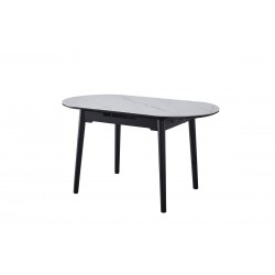 Керамічний стіл TM-85 білий мармур + чорний 
Vetro Mebel