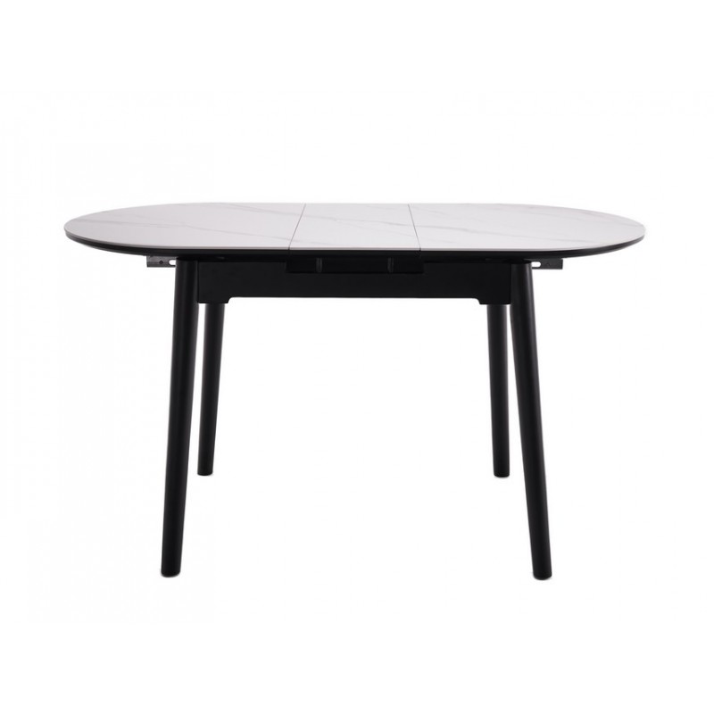 Керамічний стіл TM-85 білий мармур + чорний 
Vetro Mebel