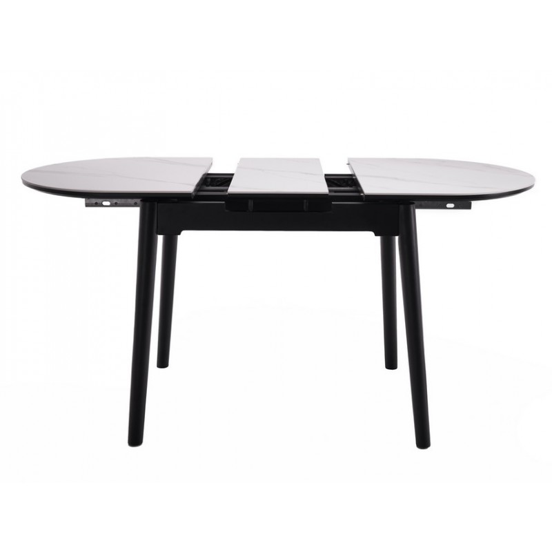 Керамічний стіл TM-85 білий мармур + чорний 
Vetro Mebel