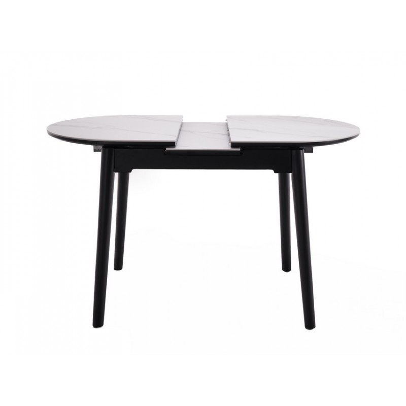 Керамічний стіл TM-85 білий мармур + чорний 
Vetro Mebel