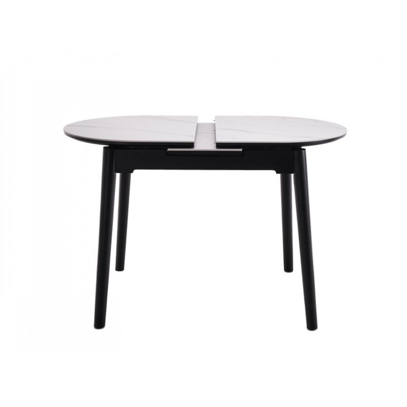 Керамічний стіл TM-85 білий мармур + чорний 
Vetro Mebel