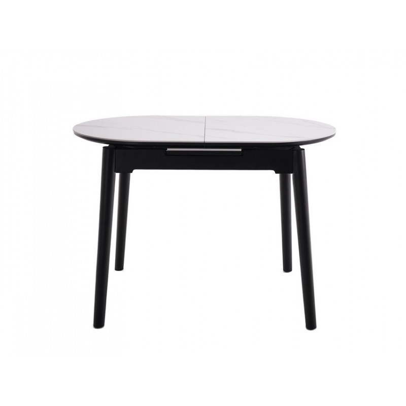 Керамічний стіл TM-85 білий мармур + чорний 
Vetro Mebel