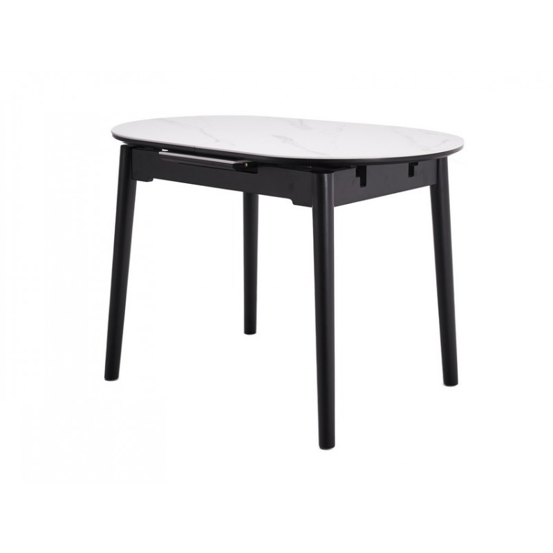 Керамічний стіл TM-85 білий мармур + чорний 
Vetro Mebel