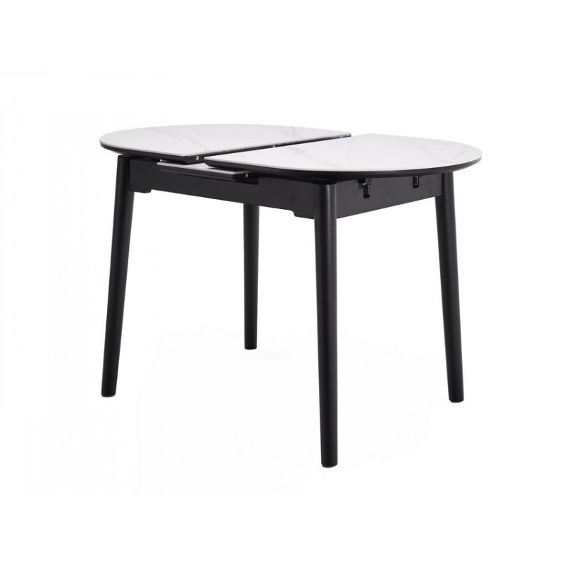 Керамічний стіл TM-85 білий мармур + чорний 
Vetro Mebel