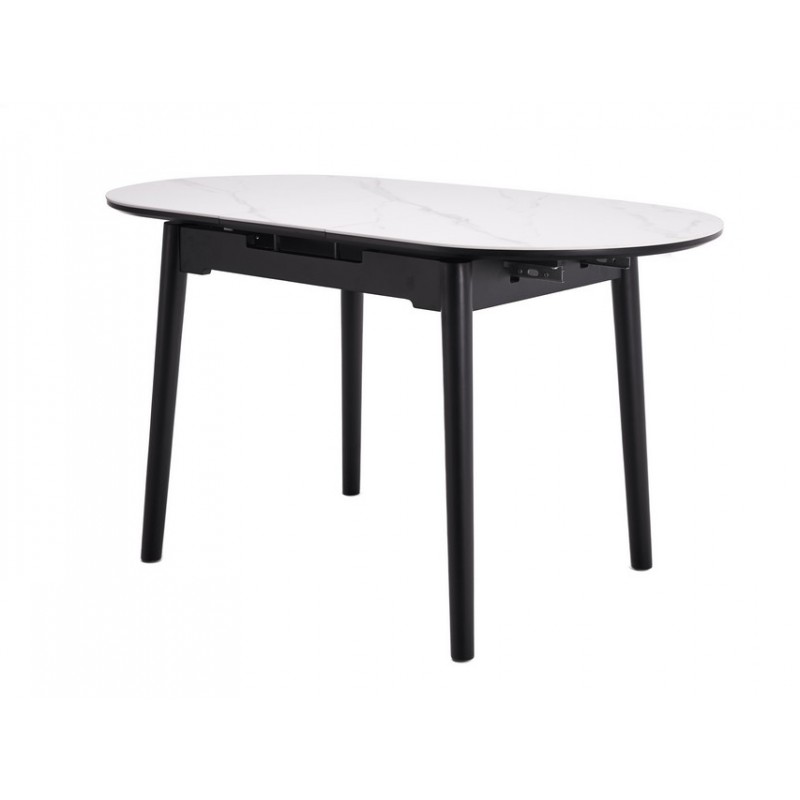 Керамічний стіл TM-85 білий мармур + чорний 
Vetro Mebel