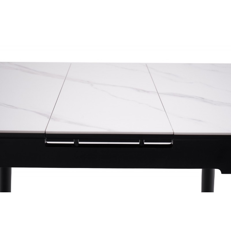 Керамічний стіл TM-85 білий мармур + чорний 
Vetro Mebel