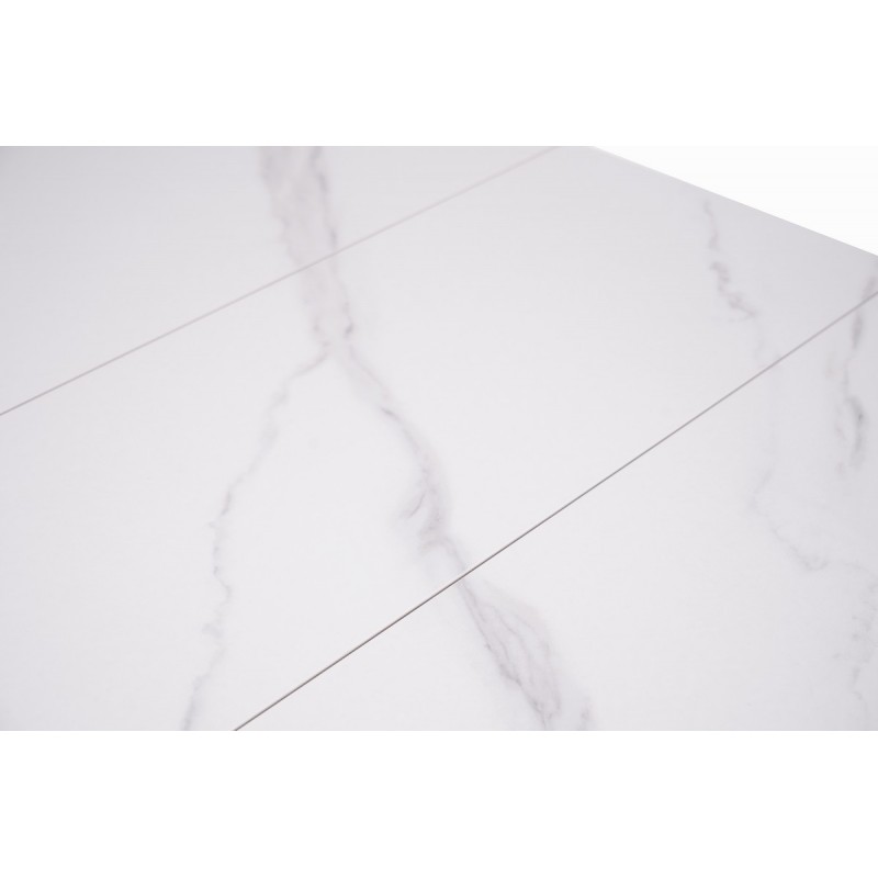 Керамічний стіл TM-85 білий мармур + чорний 
Vetro Mebel
