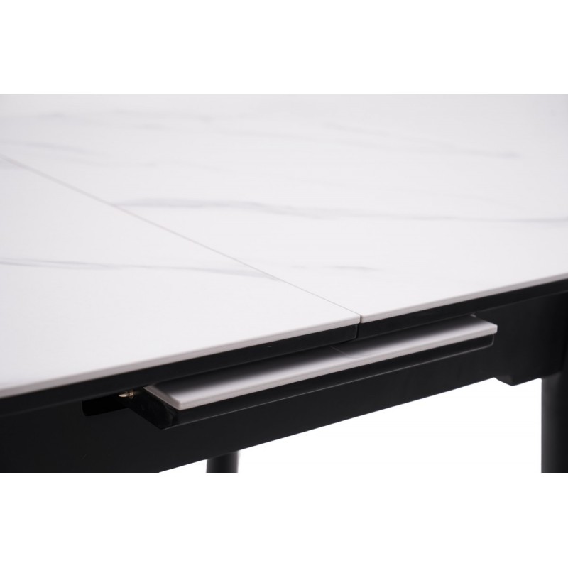 Керамічний стіл TM-85 білий мармур + чорний 
Vetro Mebel
