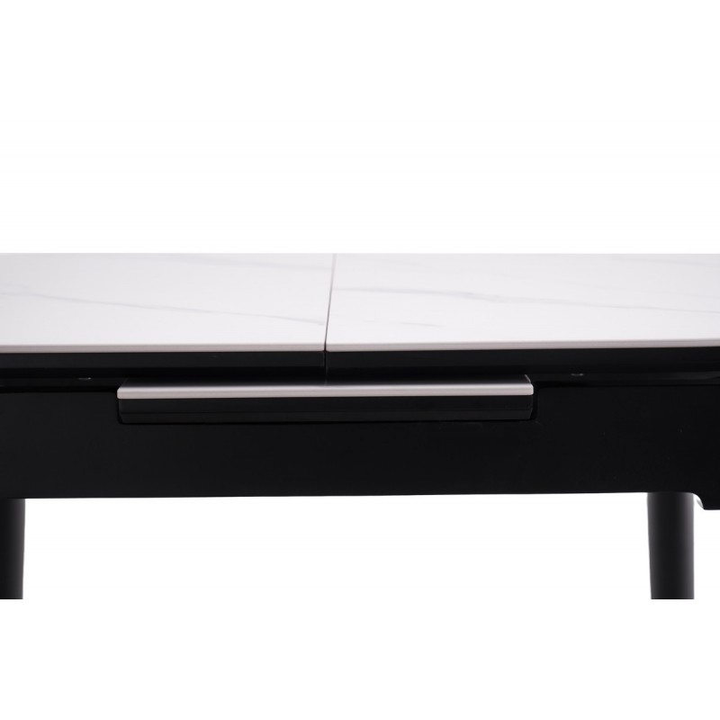 Керамічний стіл TM-85 білий мармур + чорний 
Vetro Mebel