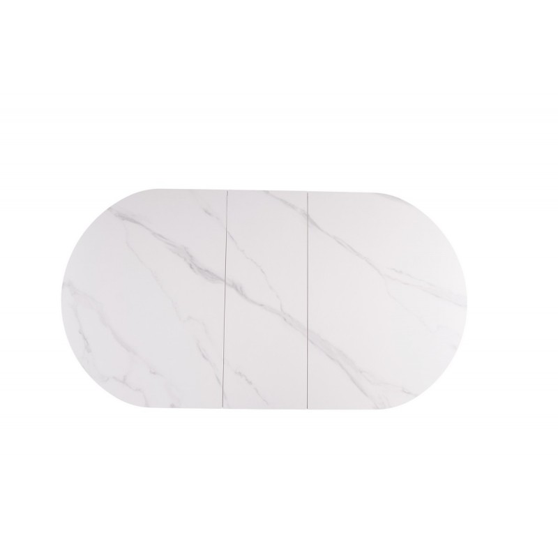Керамічний стіл TM-85 білий мармур + чорний 
Vetro Mebel