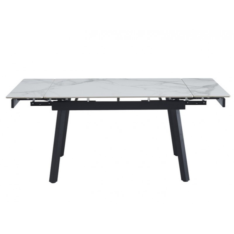 Керамічний стіл TM-88-1 вайт клауд + чорний Vetro Mebel