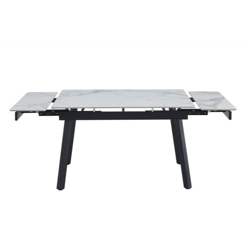 Керамічний стіл TM-88-1 вайт клауд + чорний Vetro Mebel