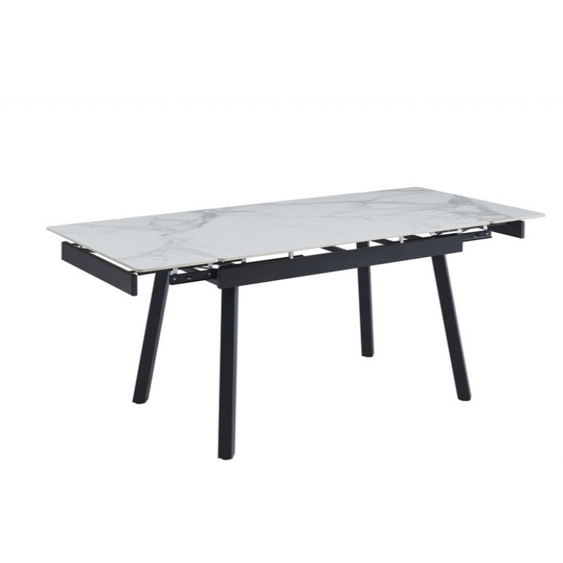 Керамічний стіл TM-88-1 вайт клауд + чорний Vetro Mebel