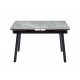 Керамічний стіл TM-98-1 б'янко каррара грей + чорний 
Vetro Mebel