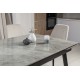 Керамічний стіл TM-98 б'янко каррара грей + чорний 
Vetro Mebel