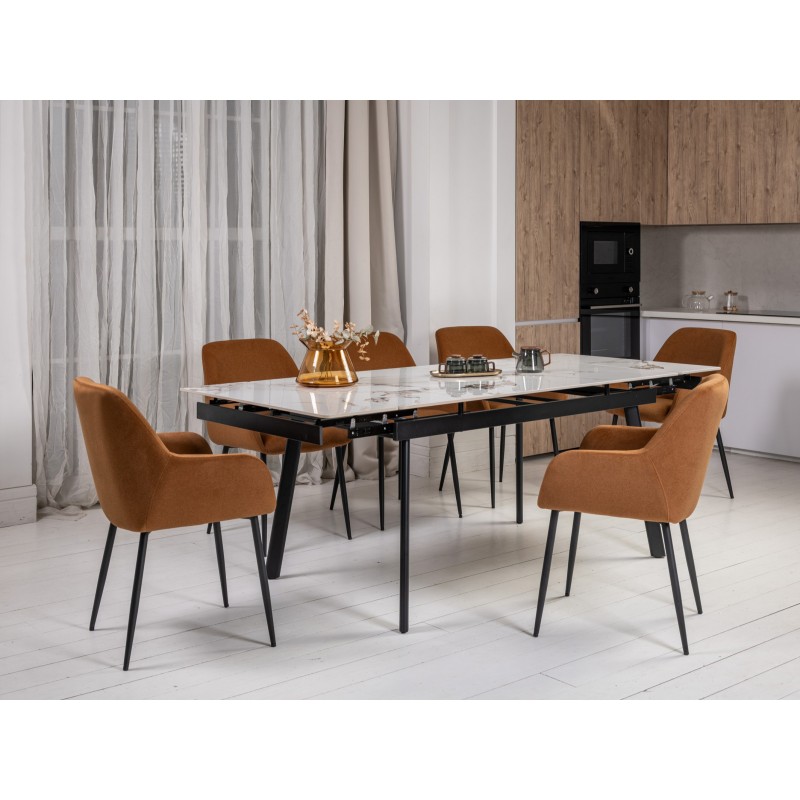 Керамічний стіл TM-98 панда вайт + чорний 
Vetro Mebel