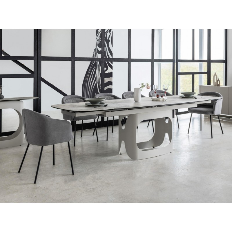 Керамічний стіл Арно TML-1310 сілвер рівер + айворі 
Vetro Mebel