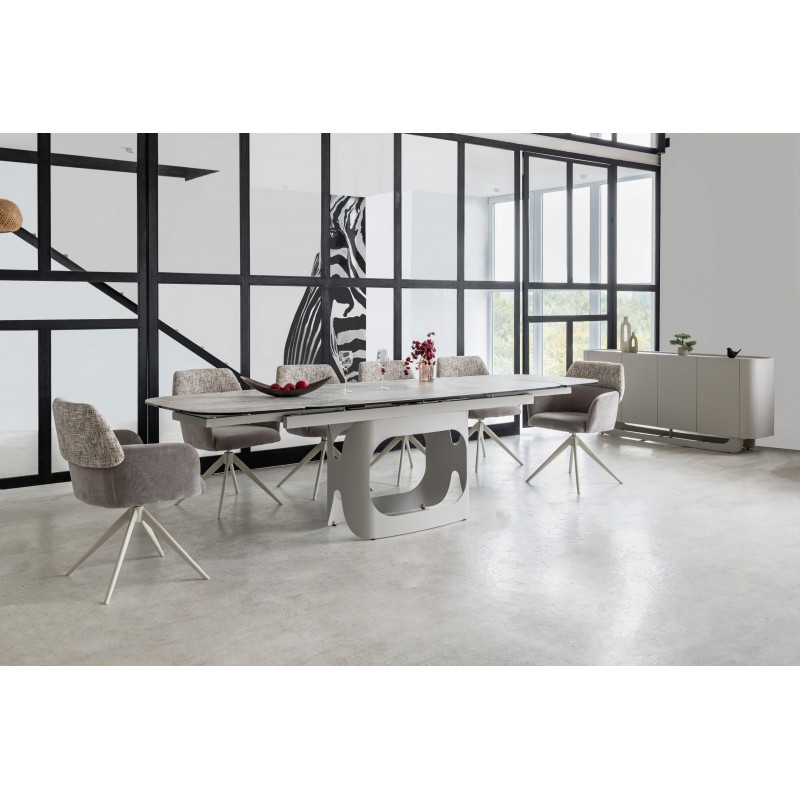 Керамічний стіл Арно TML-1310 сілвер рівер + айворі 
Vetro Mebel