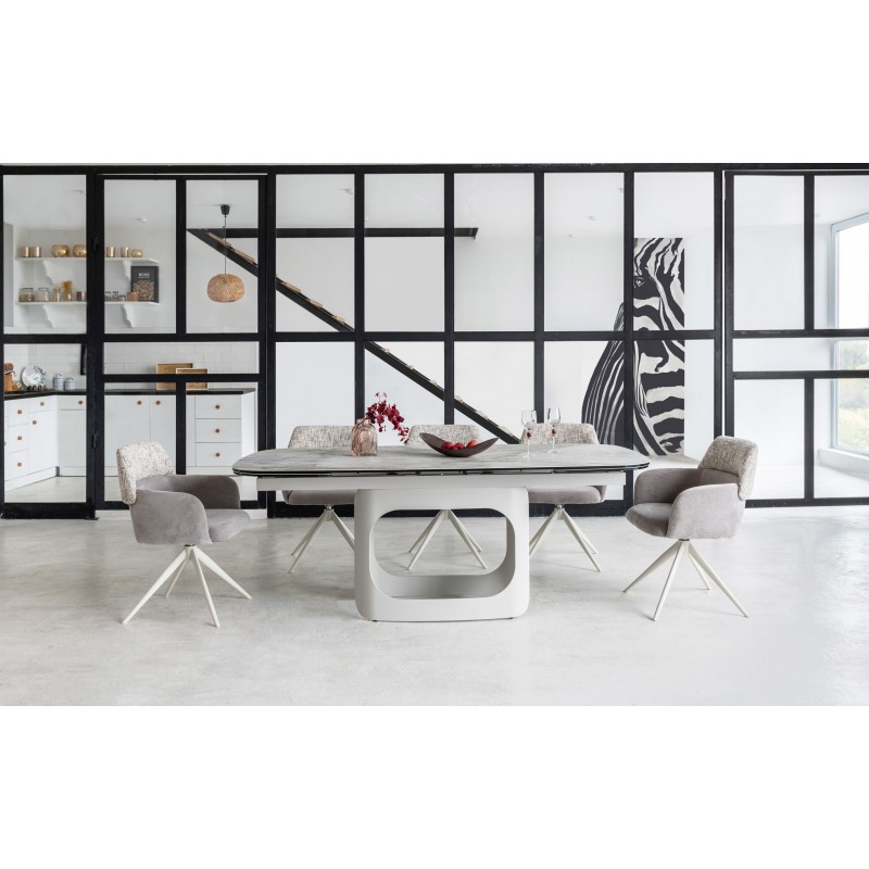 Керамічний стіл Арно TML-1310 сілвер рівер + айворі 
Vetro Mebel