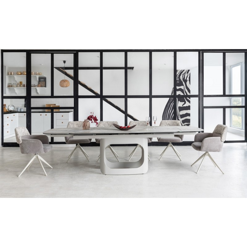 Керамічний стіл Арно TML-1310 сілвер рівер + айворі 
Vetro Mebel