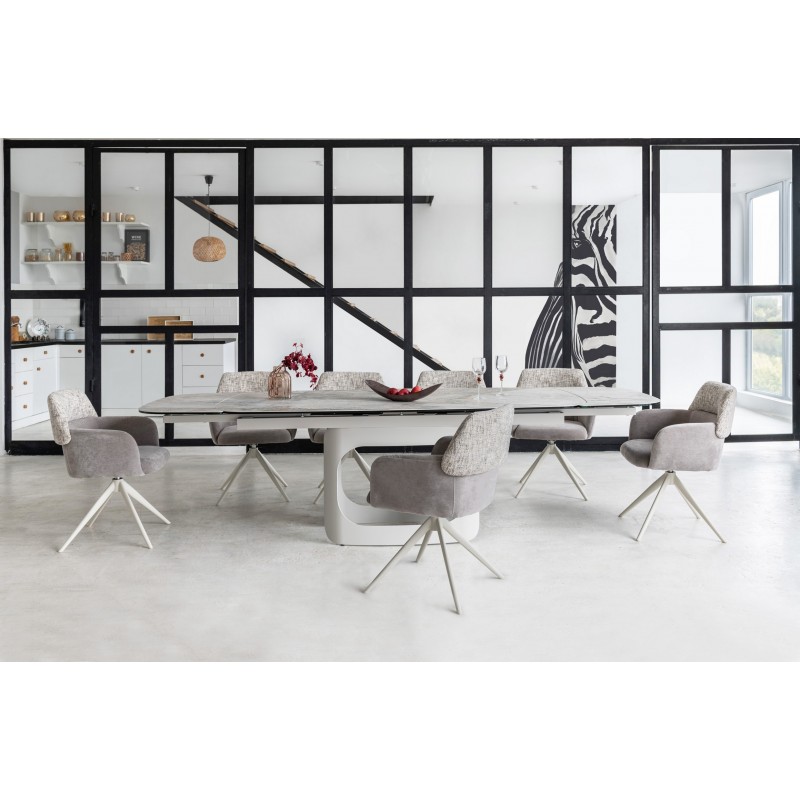 Керамічний стіл Арно TML-1310 сілвер рівер + айворі 
Vetro Mebel