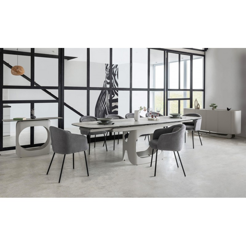 Керамічний стіл Арно TML-1310 сілвер рівер + айворі 
Vetro Mebel