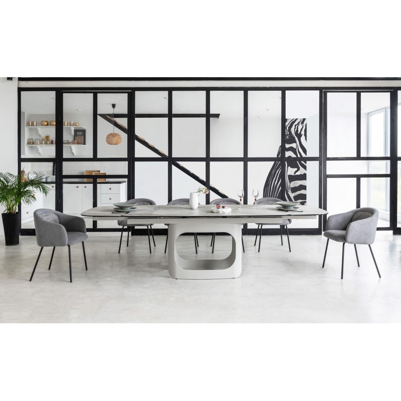 Керамічний стіл Арно TML-1310 сілвер рівер + айворі 
Vetro Mebel