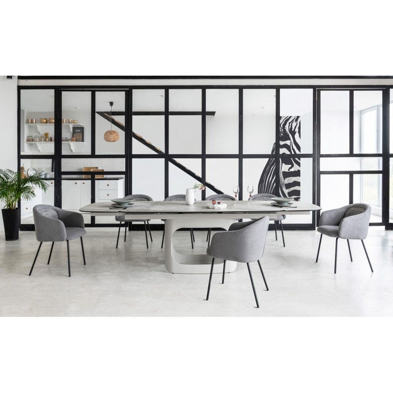 Керамічний стіл Арно TML-1310 сілвер рівер + айворі 
Vetro Mebel